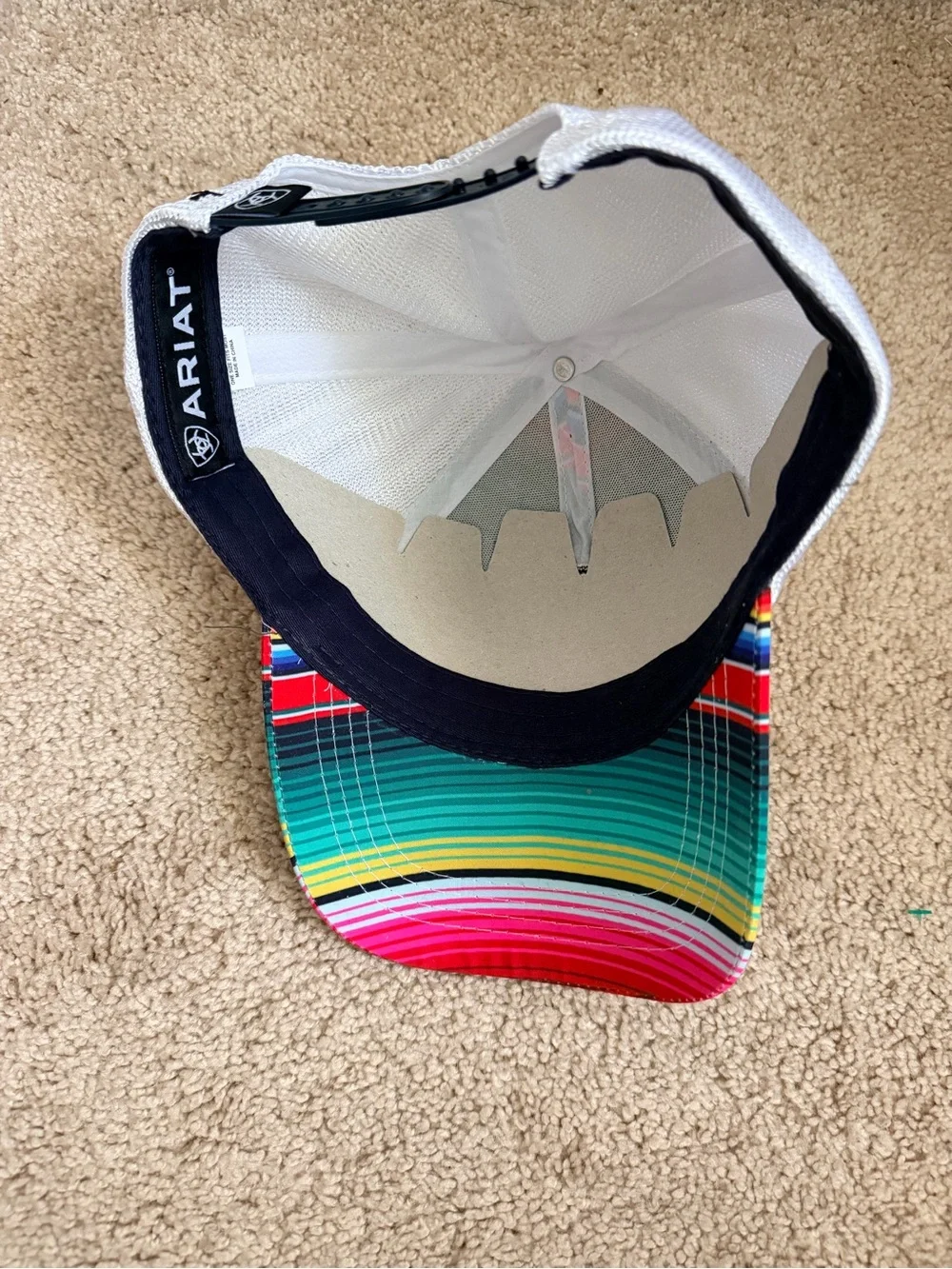 NWT Ariat Serape Shield Logo Mesh Trucker Hat Snapback Multicolor NEW One Size